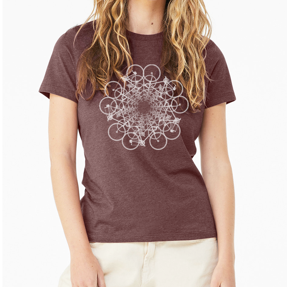 FLOWER CIRCLE: Ladies' Relaxed Heather CVC Short-Sleeve T-Shirt