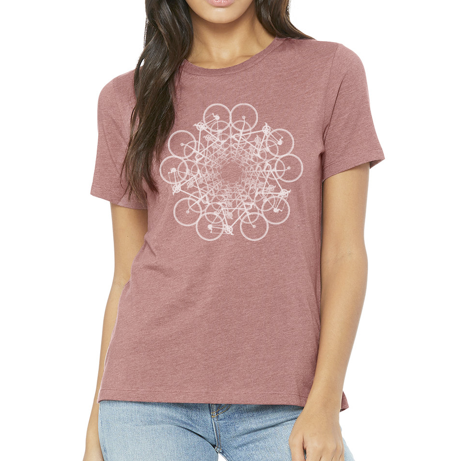 FLOWER CIRCLE: Ladies' Relaxed Heather CVC Short-Sleeve T-Shirt