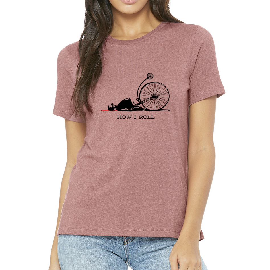HOW I ROLL: Ladies' Relaxed Heather CVC Short-Sleeve T-Shirt