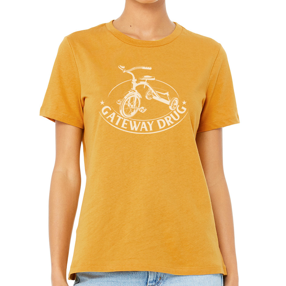GATEWAY DRUG DESIGN: Ladies' Relaxed Heather CVC Short-Sleeve T-Shirt