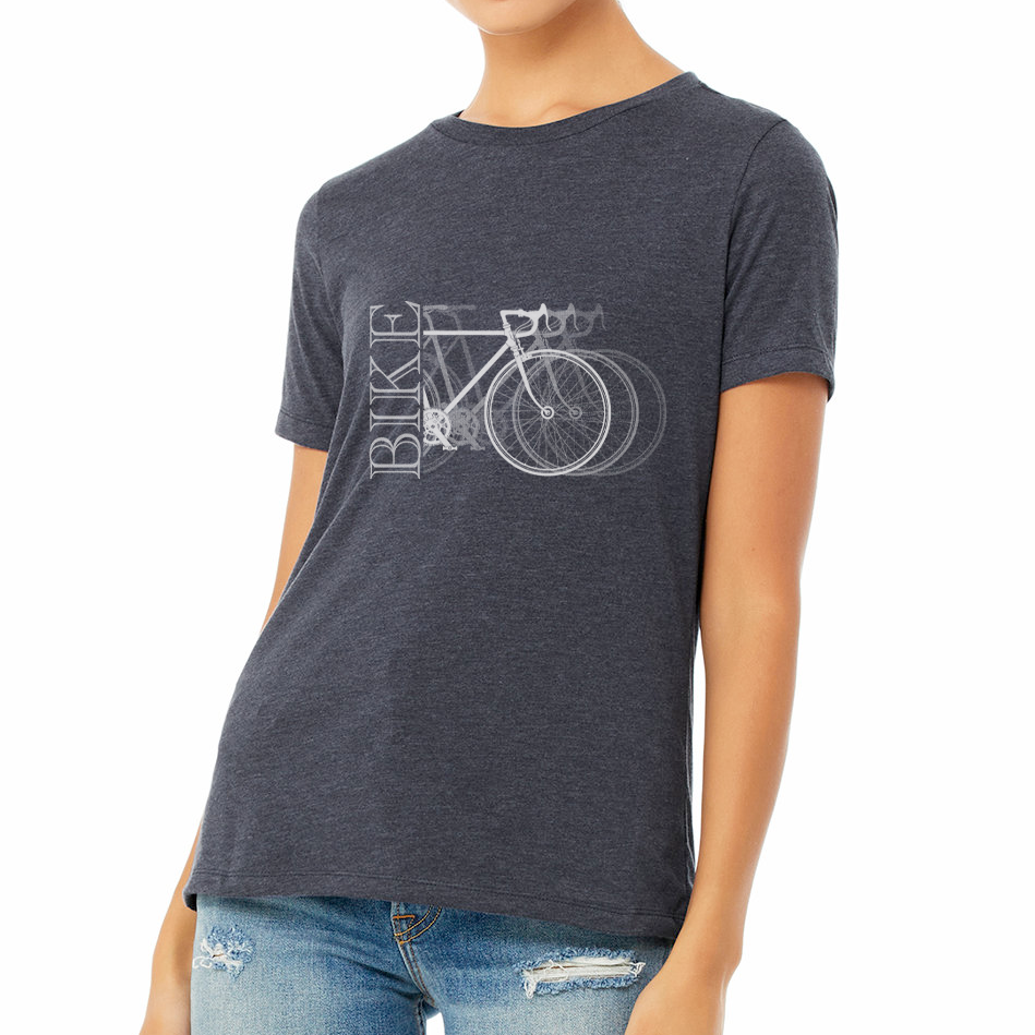 BIKE X3: Ladies' Relaxed Heather CVC Short-Sleeve T-Shirt