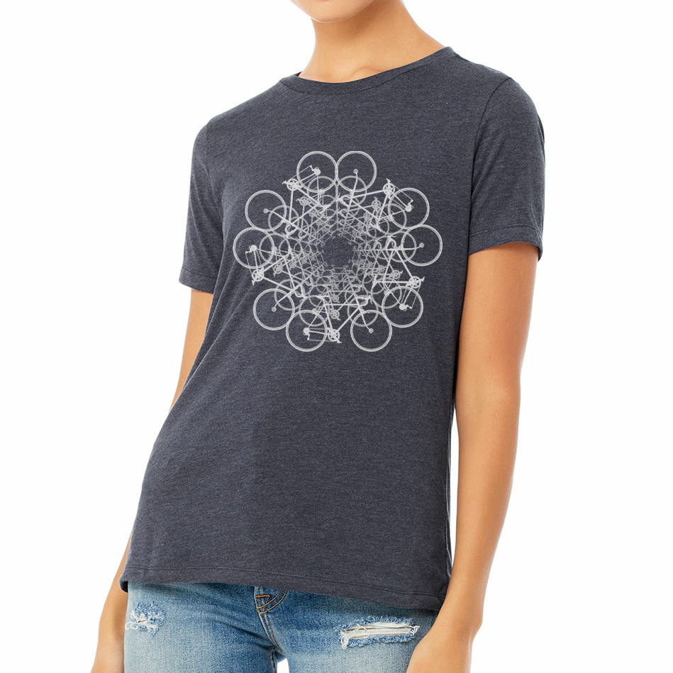 FLOWER CIRCLE: Ladies' Relaxed Heather CVC Short-Sleeve T-Shirt