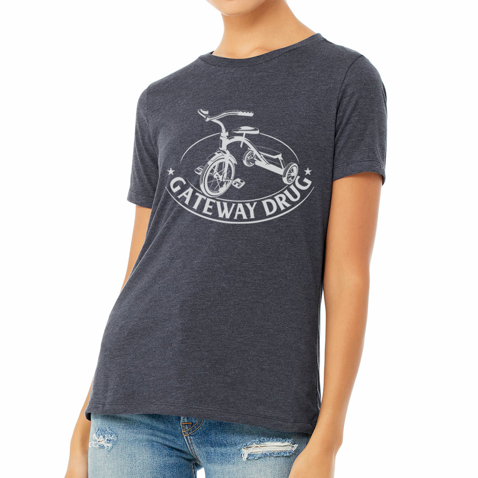GATEWAY DRUG DESIGN: Ladies' Relaxed Heather CVC Short-Sleeve T-Shirt