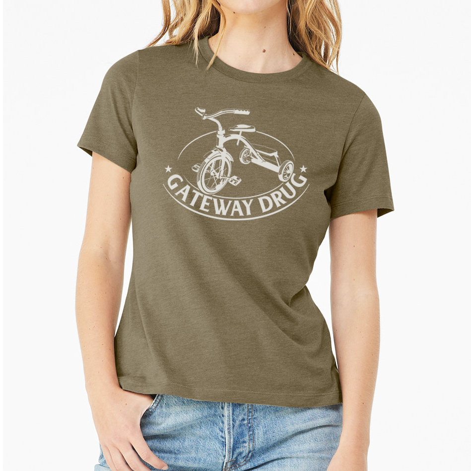 GATEWAY DRUG DESIGN: Ladies' Relaxed Heather CVC Short-Sleeve T-Shirt
