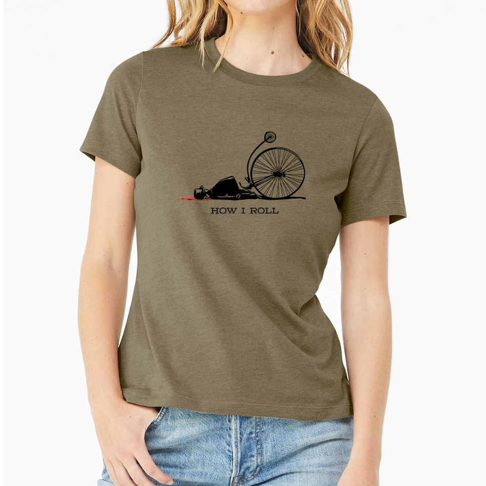 HOW I ROLL: Ladies' Relaxed Heather CVC Short-Sleeve T-Shirt