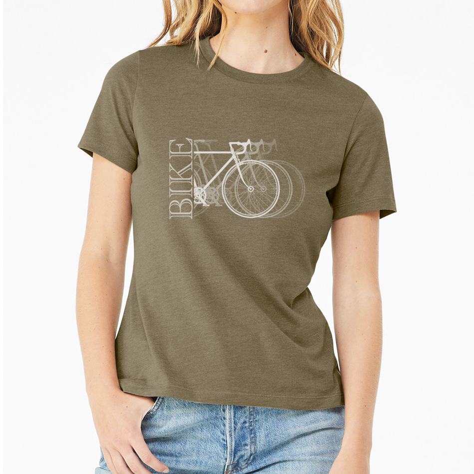 BIKE X3: Ladies' Relaxed Heather CVC Short-Sleeve T-Shirt