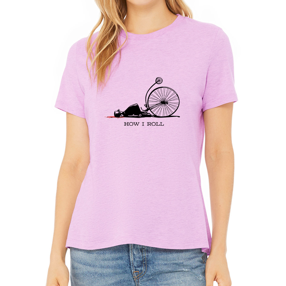 HOW I ROLL: Ladies' Relaxed Heather CVC Short-Sleeve T-Shirt