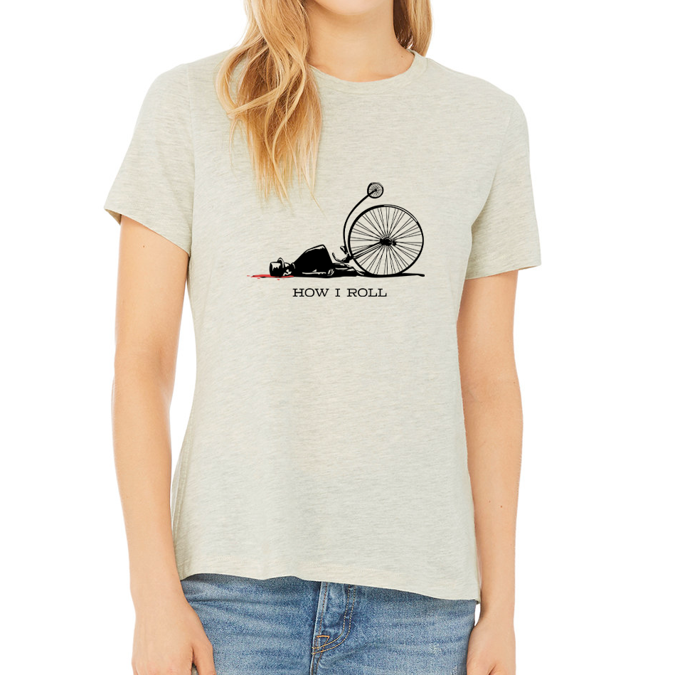 HOW I ROLL: Ladies' Relaxed Heather CVC Short-Sleeve T-Shirt