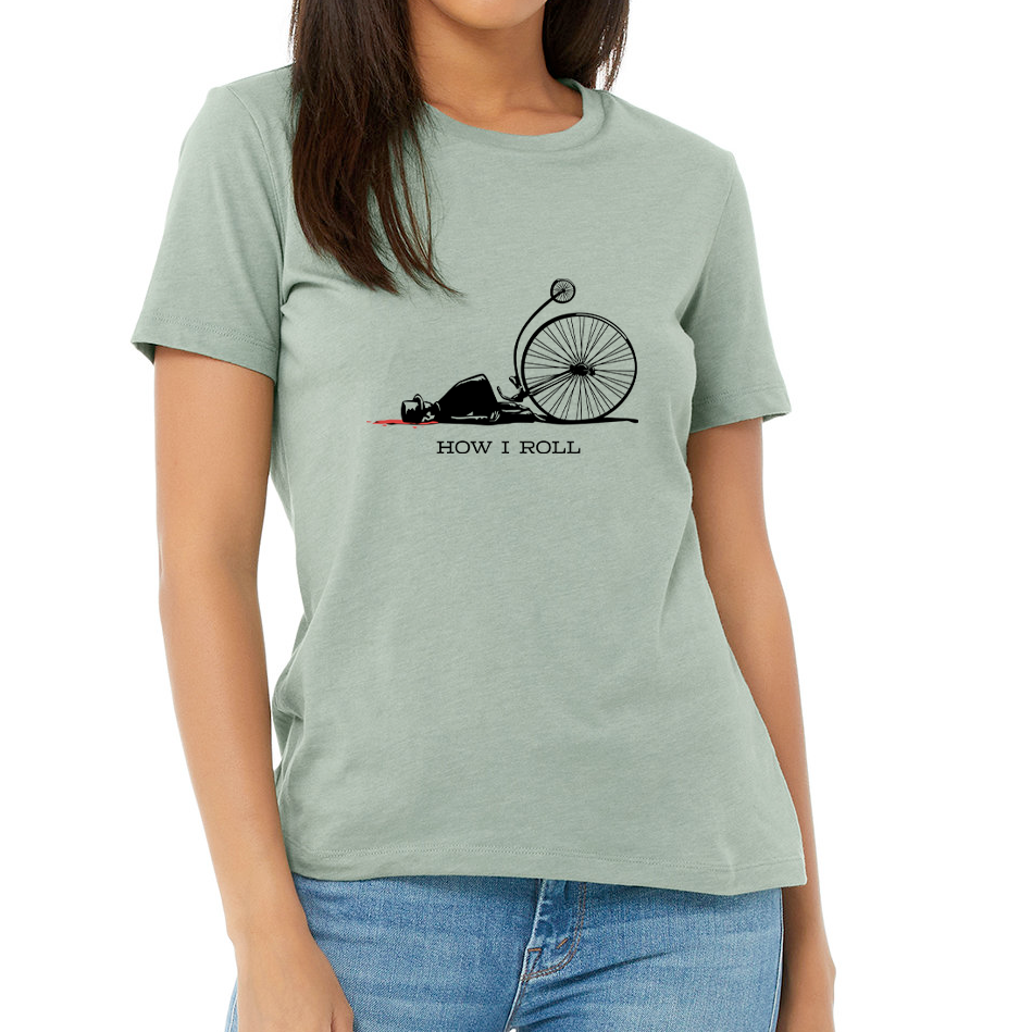 HOW I ROLL: Ladies' Relaxed Heather CVC Short-Sleeve T-Shirt