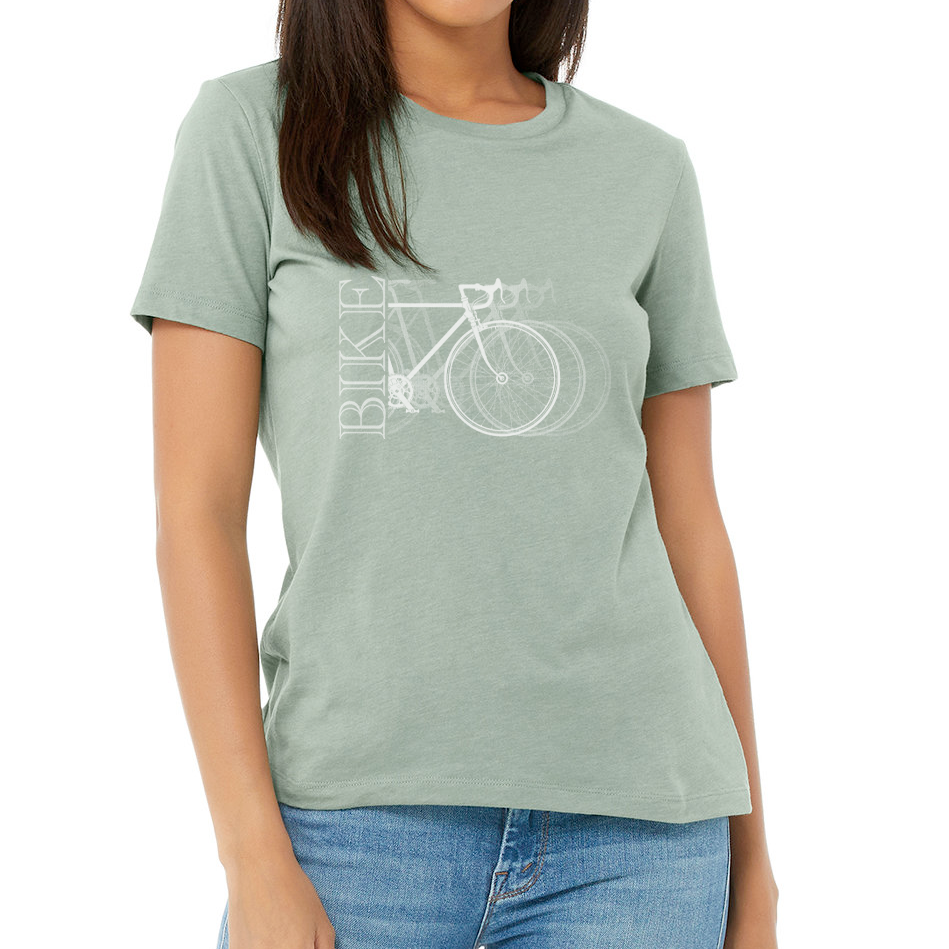 BIKE X3: Ladies' Relaxed Heather CVC Short-Sleeve T-Shirt