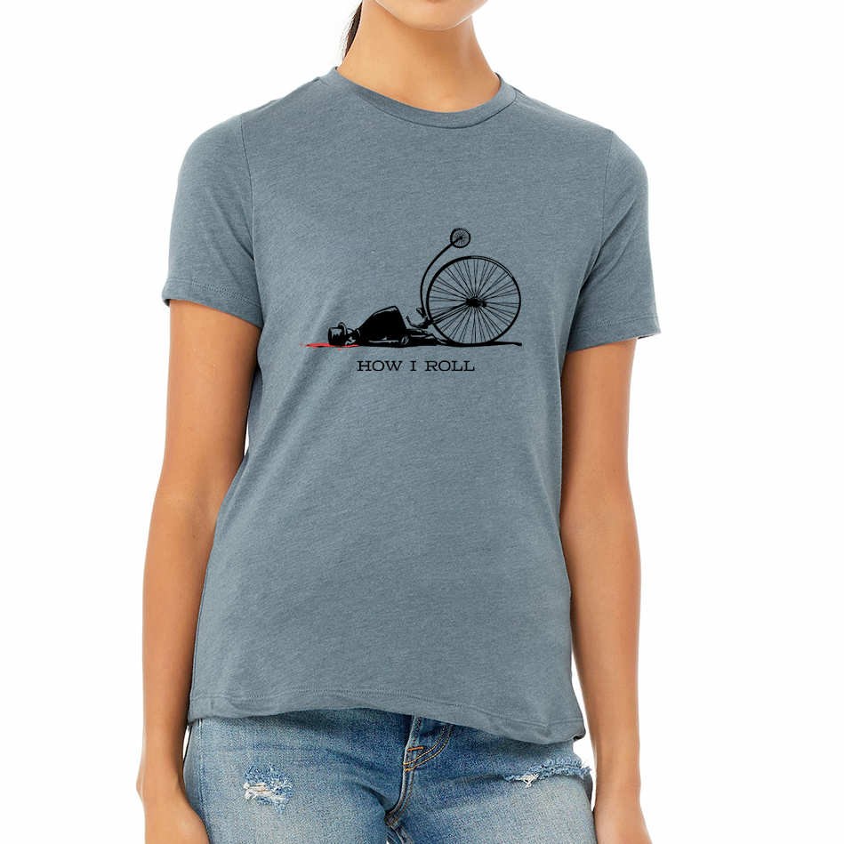 HOW I ROLL: Ladies' Relaxed Heather CVC Short-Sleeve T-Shirt