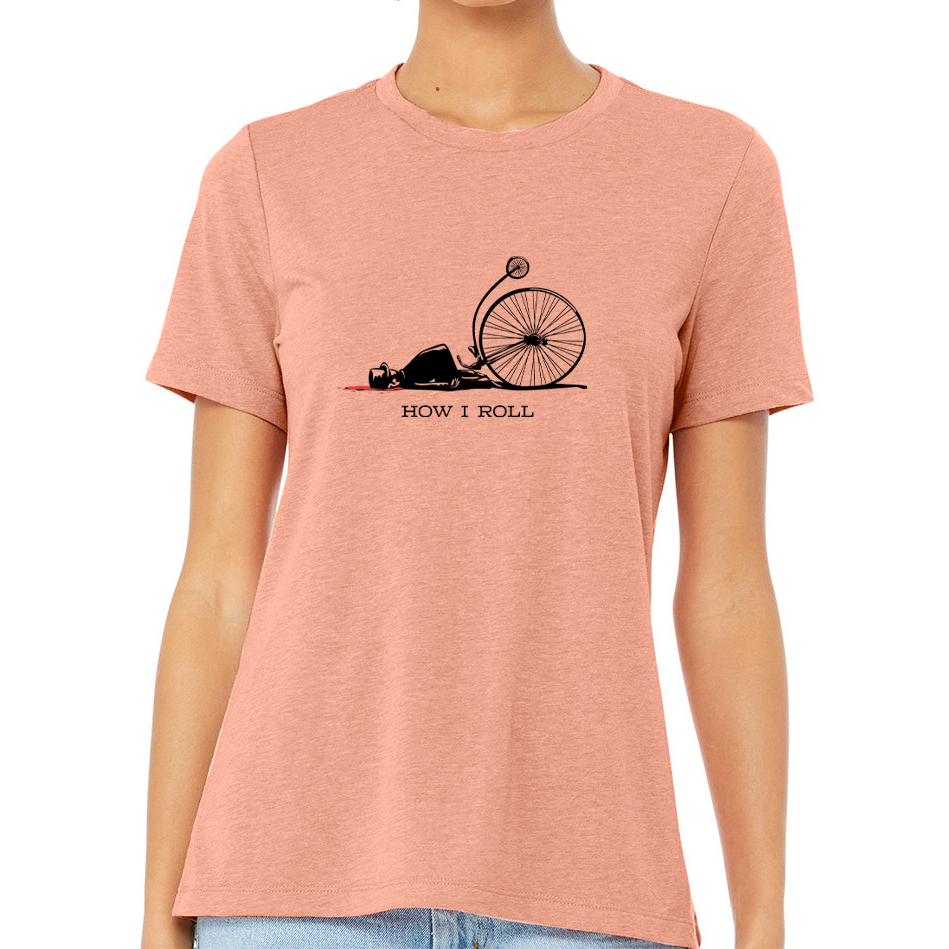 HOW I ROLL: Ladies' Relaxed Heather CVC Short-Sleeve T-Shirt