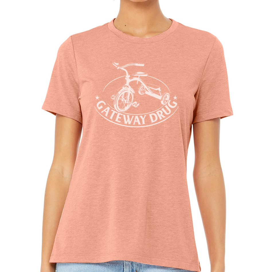 GATEWAY DRUG DESIGN: Ladies' Relaxed Heather CVC Short-Sleeve T-Shirt