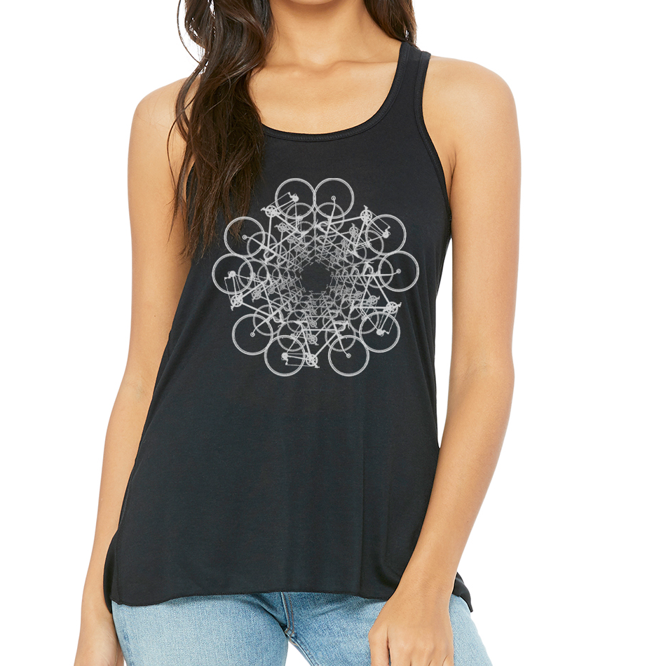 FLOWER CIRCLE: Ladies' Flowy Racerback Tank
