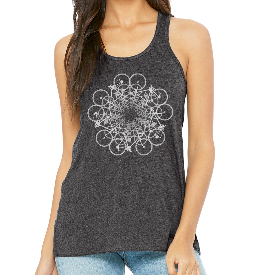 FLOWER CIRCLE: Ladies' Flowy Racerback Tank