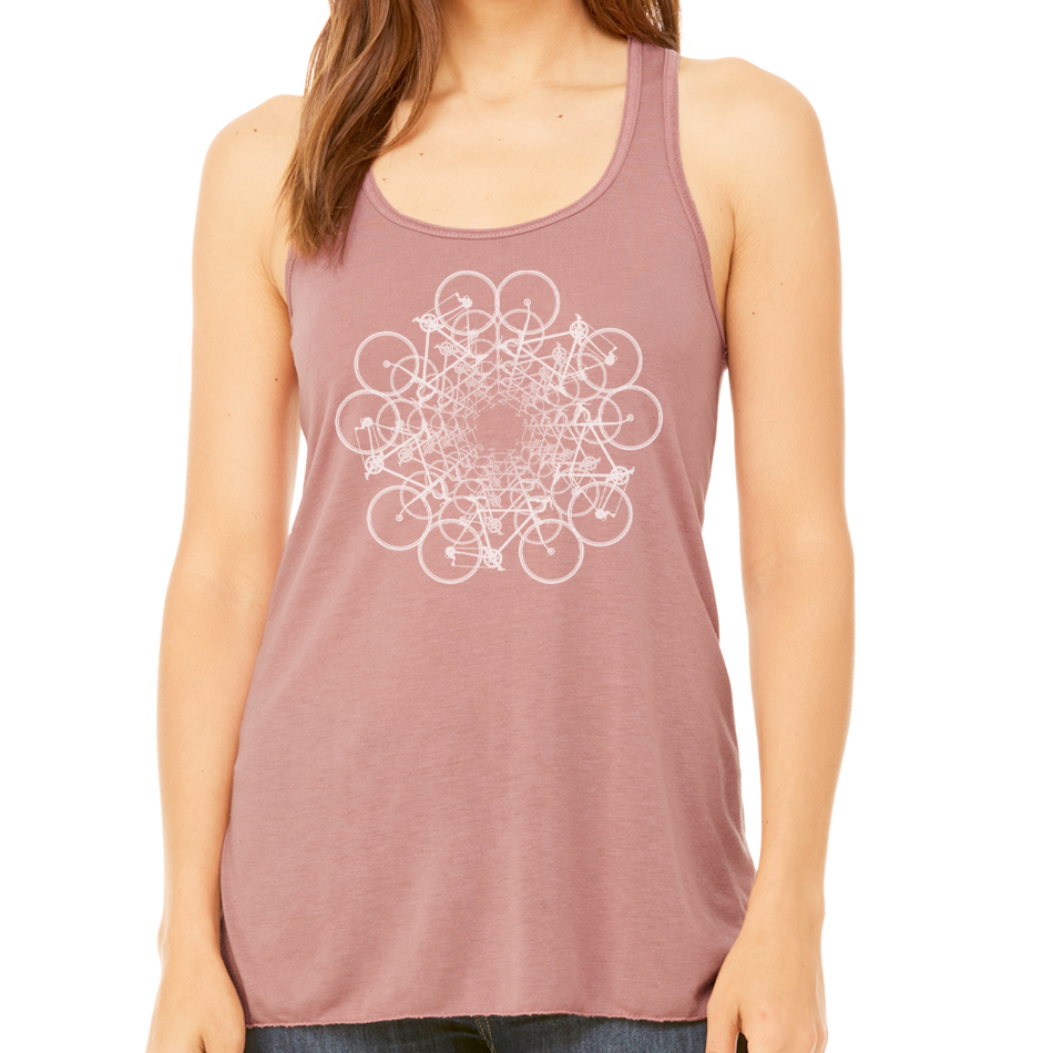 FLOWER CIRCLE: Ladies' Flowy Racerback Tank