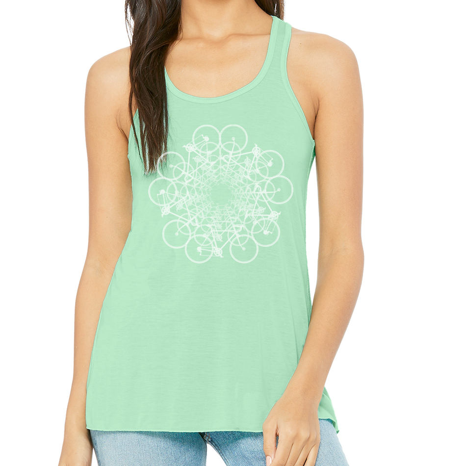 FLOWER CIRCLE: Ladies' Flowy Racerback Tank